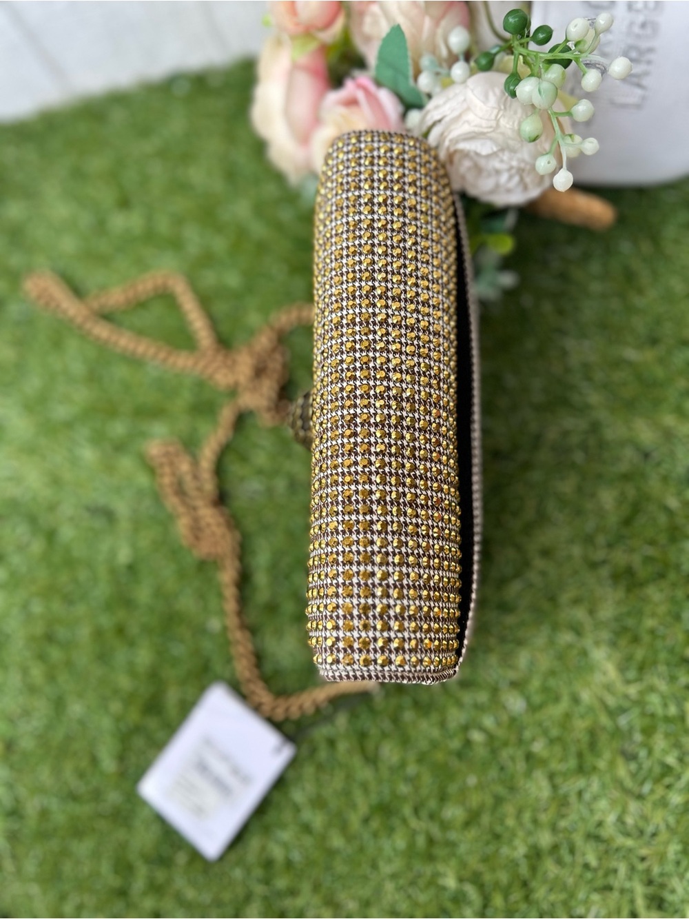 Kurt Geiger Kensington Beige Crystal Cross Body Bag  new/ dust bag - Picture 12 of 16